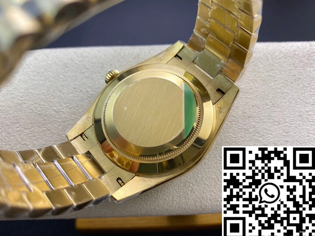 Black 40MM Dial EW Factory Yellow Rolex Gold Day Date 0314